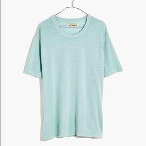 Madewell Rivet & Thread Ringer Tee in Seafoam.